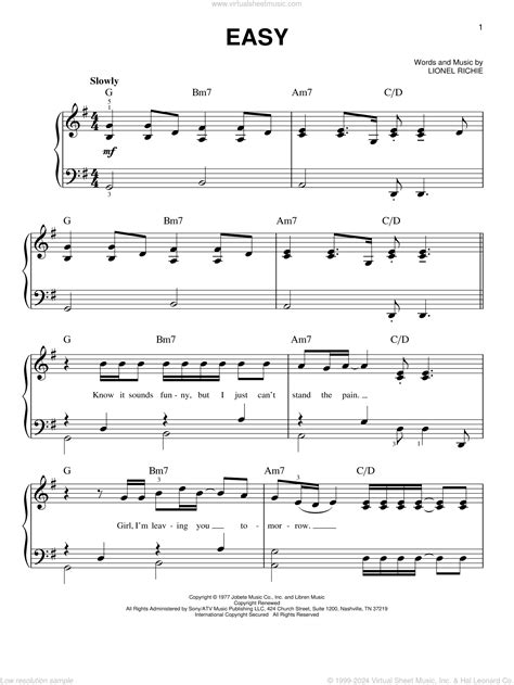 Piano sheet music 